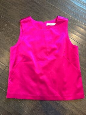 Amanda Uprichard Fuchsia Satin Sleeveless Top Size Smal